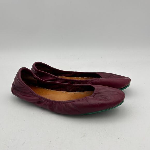 Tieks Shoes - Tieks Gavriela Leather Maroon Ballet Flats Women's 8 Preppy Casual